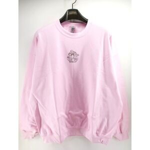 Mushroom Embroidered Sweatshirt light Pink 2XL Gildan